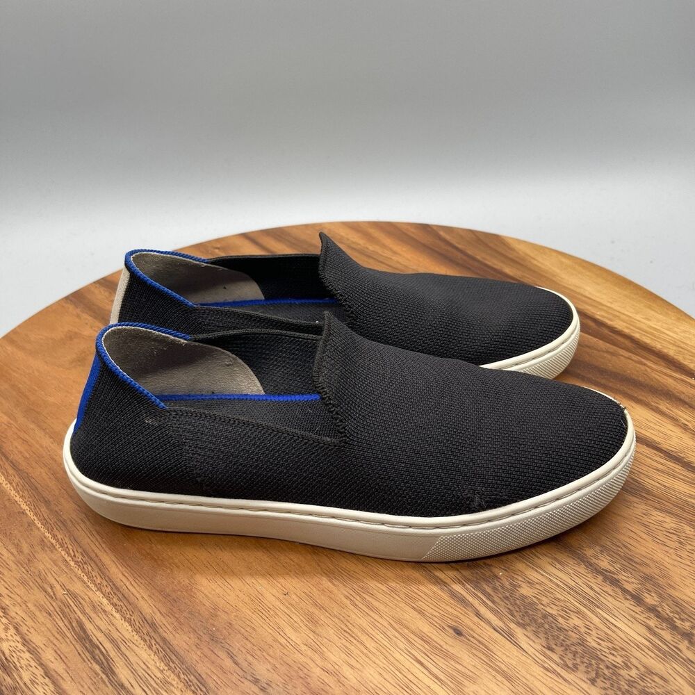 Rothy's The Sneaker Shoes Womens Size 6.5 Black Slip On Casual Comfort Walking
